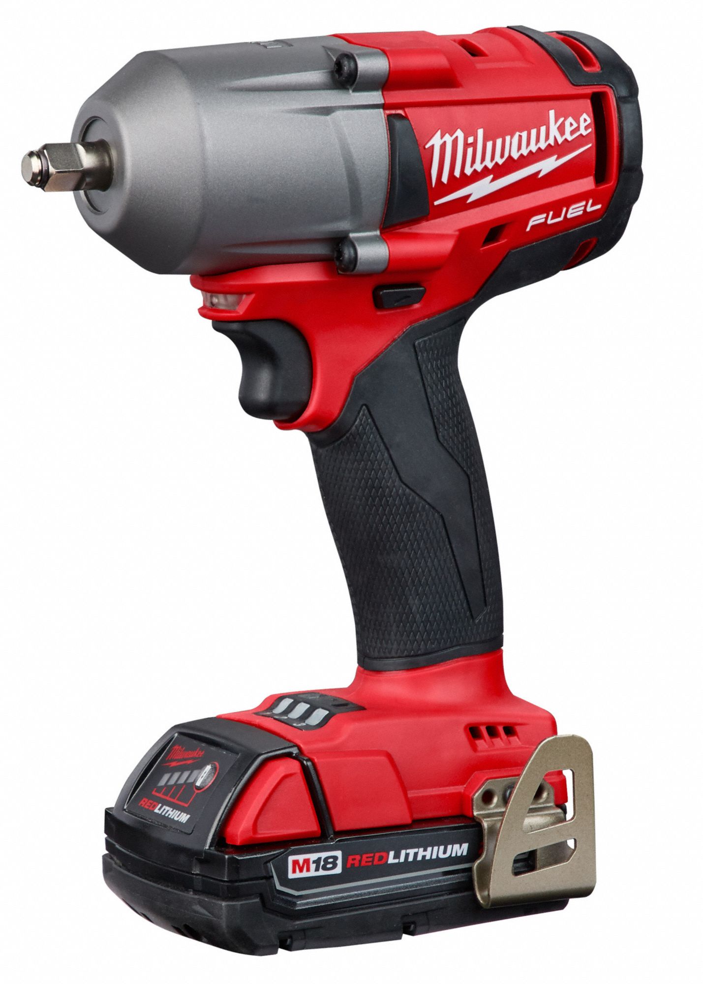 MILWAUKEE Cordless, Impact Wrench, 18V DC, 600 ft-lb Breakaway Torque ...