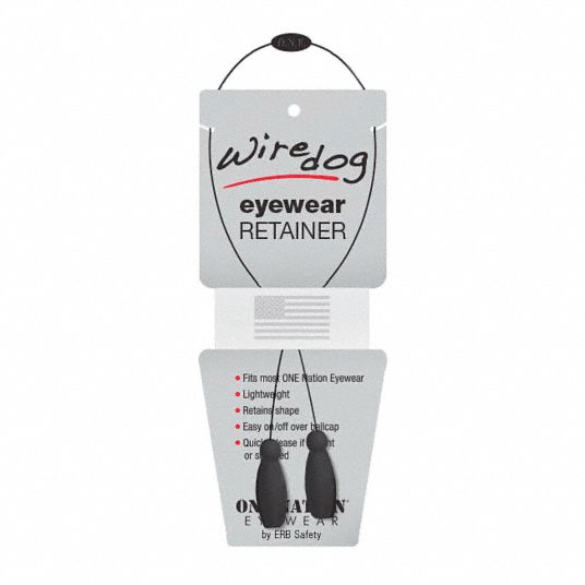 ERB SAFETY Eyewear Retainer Black, XRay Detectable, 16 1/2 in Lg