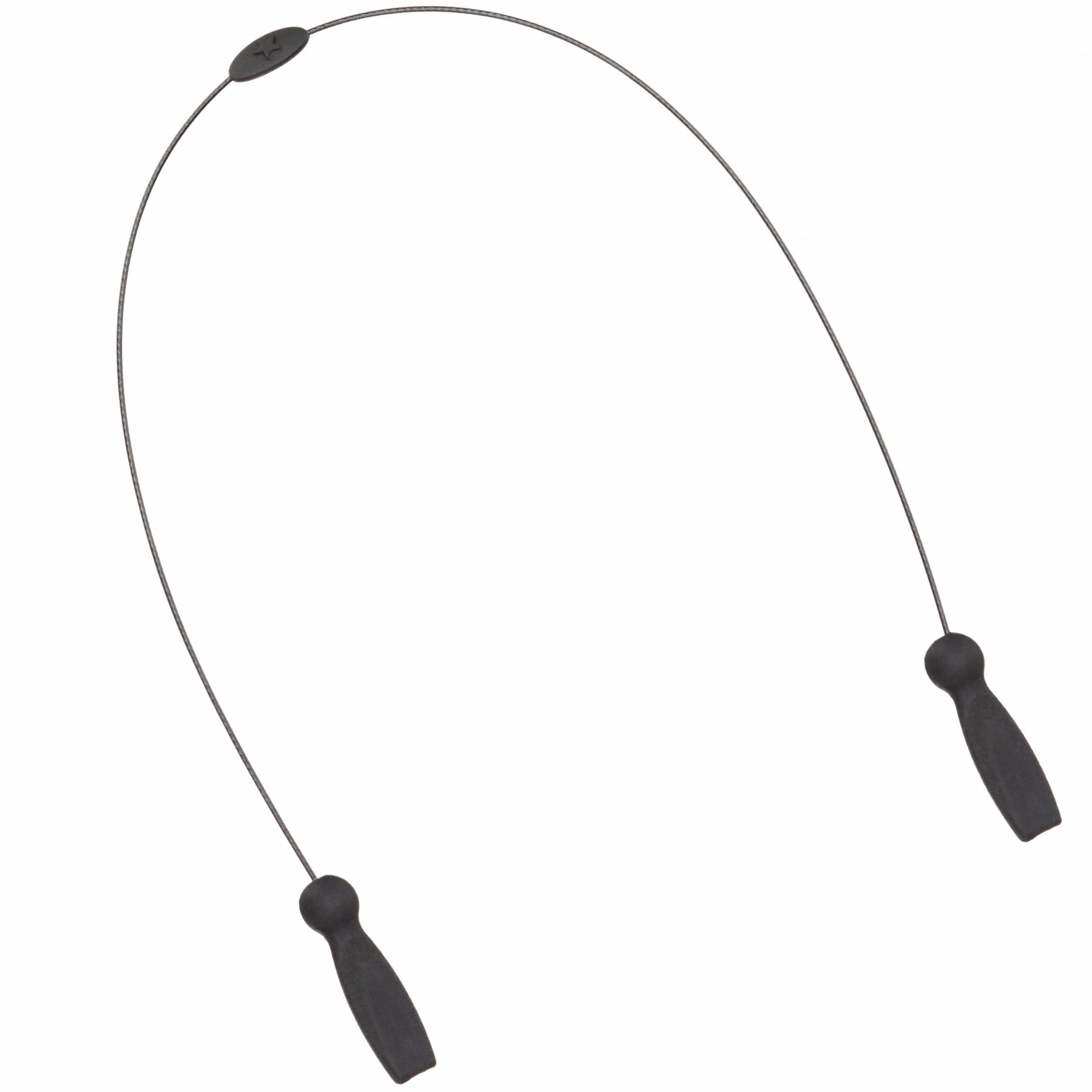 SUPPORT DE LUNETTES, À ENFILER, ACIER INOXYDABLE RECOUVERT DE NYLON, NOIR, 16-1/2 PO