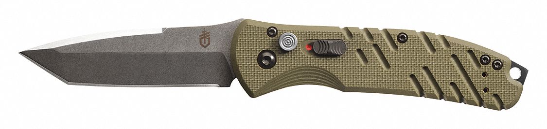 Folding Knife: 3 1/2 in Blade Lg, 5 in Closed Lg, 8 1/4 in Overall Lg, Fiberglass, Straight