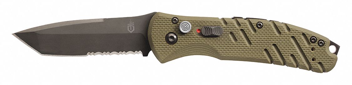 Folding Knife, Serrated, Blade 3-1/2" L
