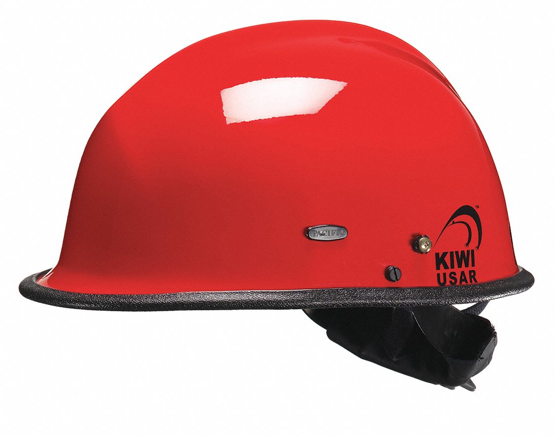 Red Rescue Helmet, Shell Material: Kevlar(R) Composite, 3-Point Nomex(R) Suspension, Fits Hat Size: 