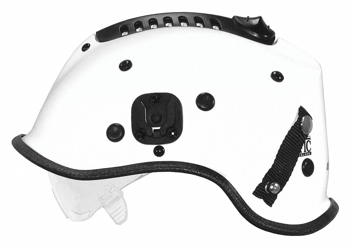 White Rescue Helmet, Shell Material: Kevlar(R) Composite, Yes Suspension, Fits Hat Size: One Size Fi
