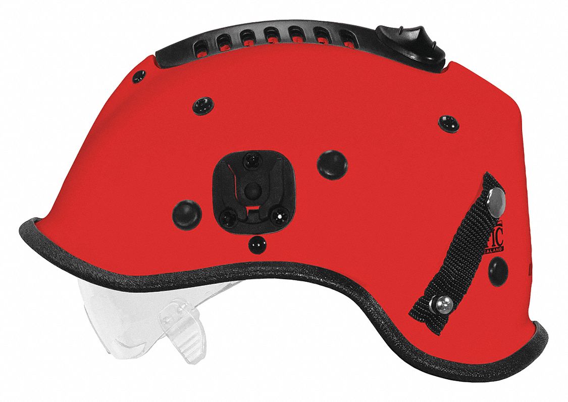 Red Rescue Helmet, Shell Material: Kevlar(R) Composite, Yes Suspension, Fits Hat Size: One Size Fits