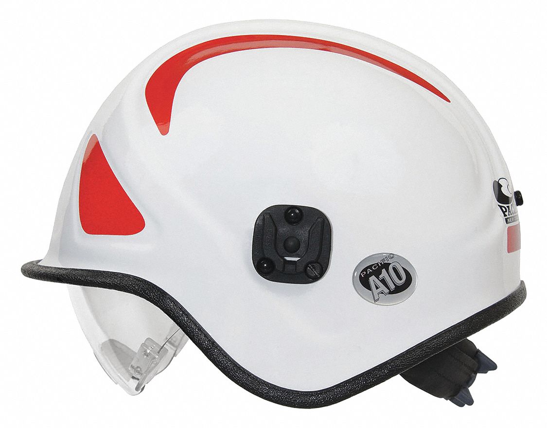 White Rescue Helmet, Shell Material: Kevlar(R) Composite, Yes Suspension, Fits Hat Size: One Size Fi