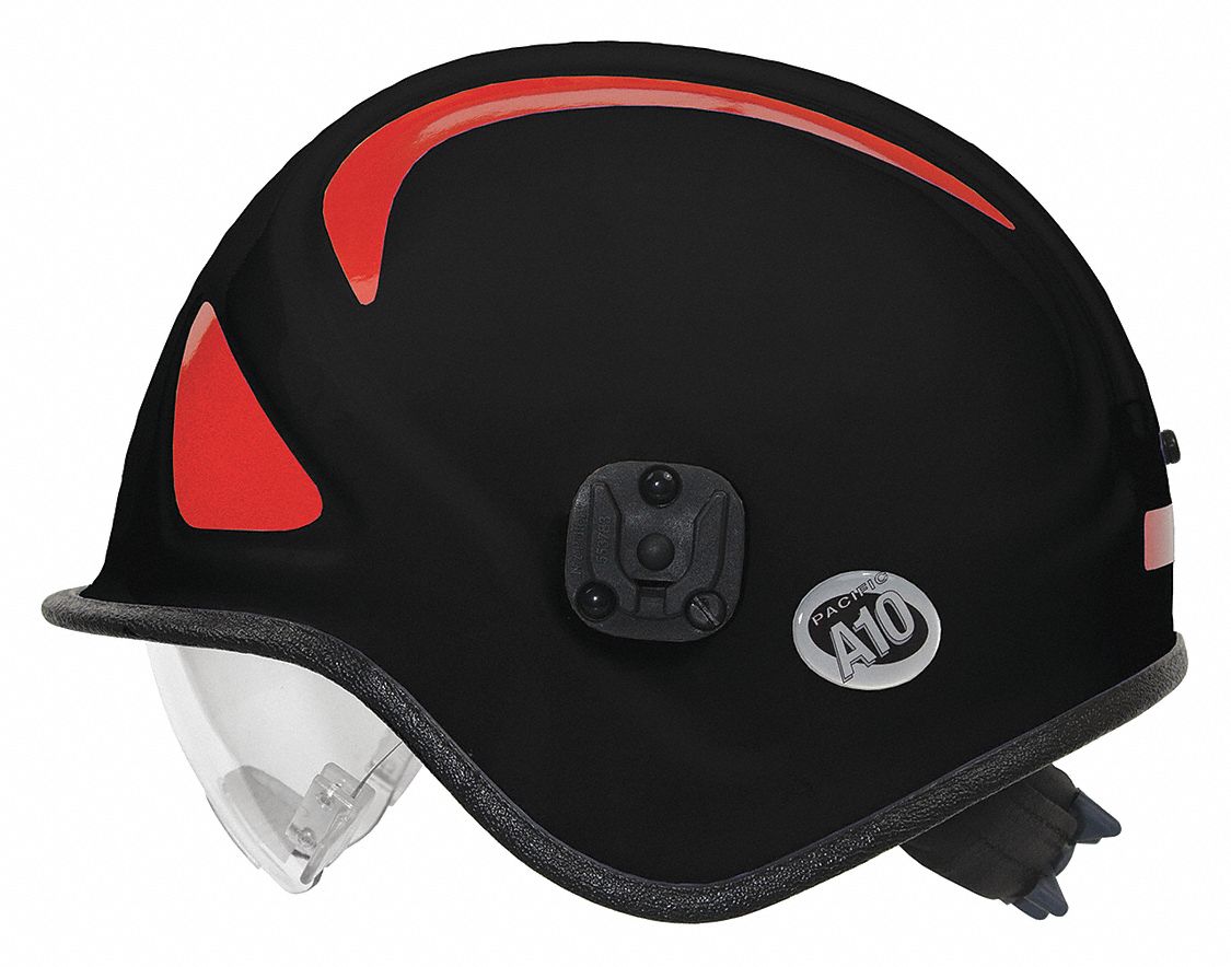 Black Rescue Helmet, Shell Material: Kevlar(R) Composite, Yes Suspension, Fits Hat Size: One Size Fi