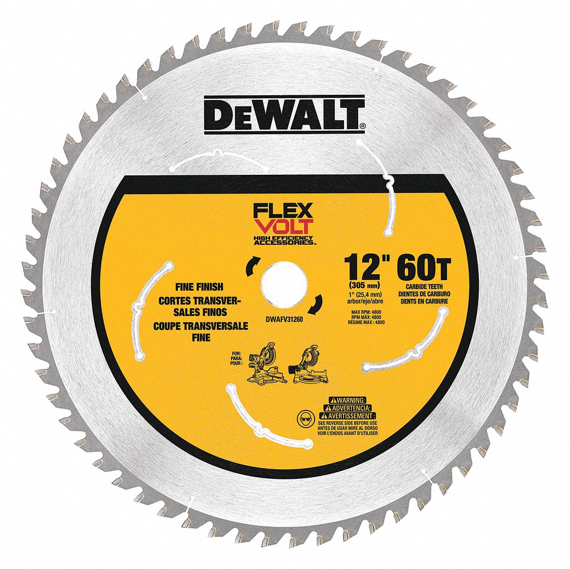 DEWALT 12 in Blade Dia. 60 Teeth Circular Saw Blade 483U47