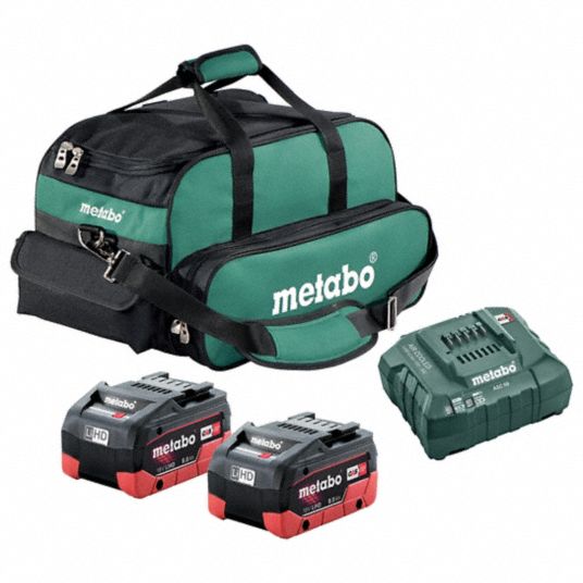 Battery and Charger Kit Metabo 18V Li ion Charger Included 2 Batteries Included 8 Ah LiHD