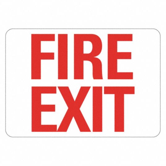 Non-PVC Polymer, Adhesive Sign Mounting, Fire Sign - 484K98|LCU1-0009 ...