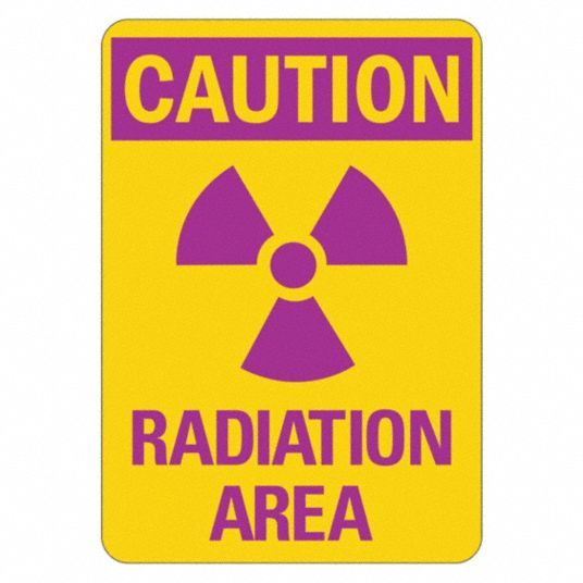 LYLE Radiation Sign, Sign Format Traditional OSHA, Radiation Area, Sign ...