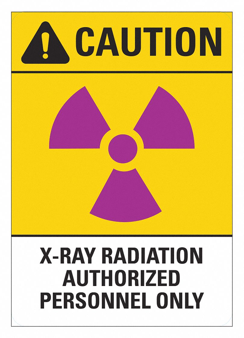 Aluminum, Mounting Holes Sign Mounting, Radiation Sign - 484J84|LCU1 ...