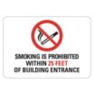 Smoking Is Prohibited Within 25 Feet Of Building Entrance Signs