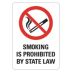Smoking Is Prohibited By State Law Signs