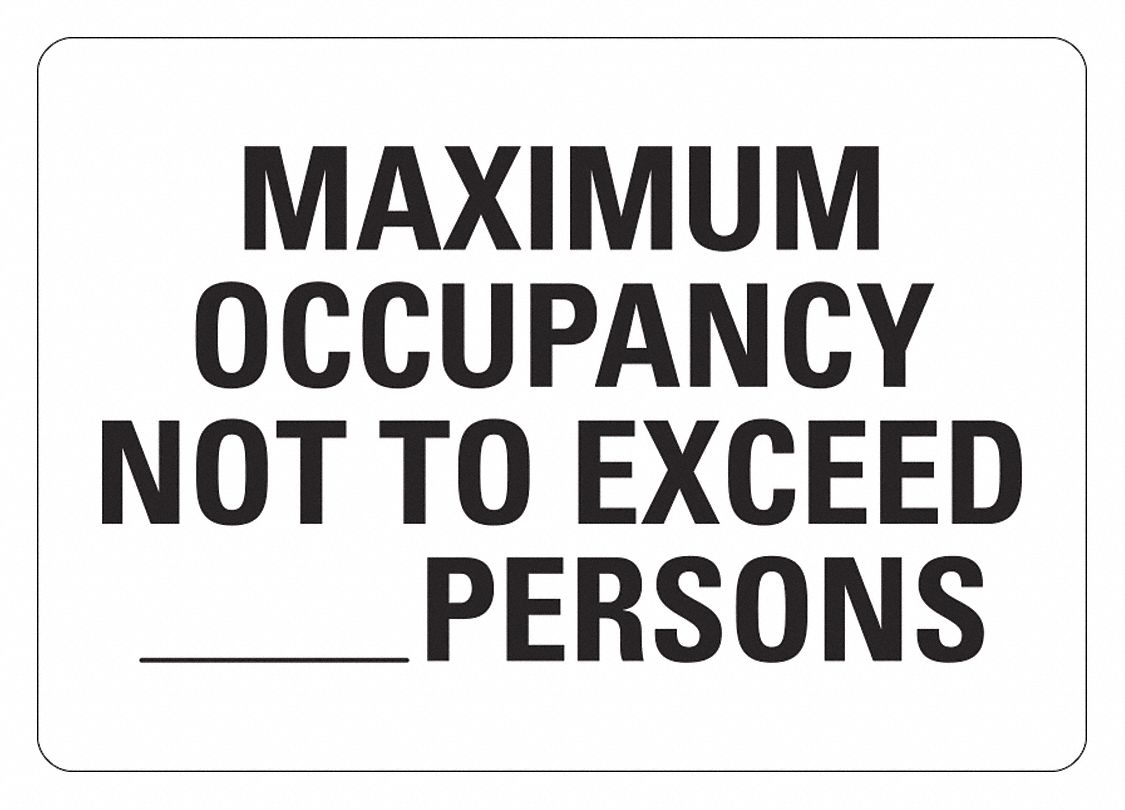 Office and Facility Sign: Non-PVC Polymer, Adhesive Sign Mounting, 7 in x 10 in Nominal Sign Size