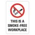 This Is A Smoke-Free Workplace Signs