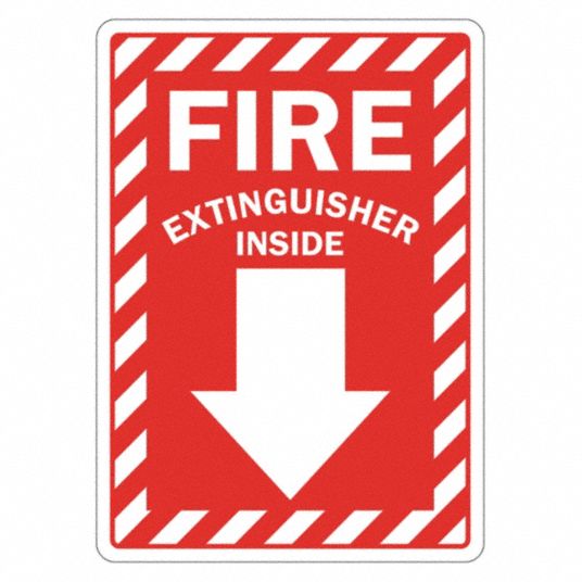 Reflective Sheeting, Adhesive Sign Mounting, Fire Extinguisher Sign 