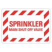 Sprinkler Main Shut-Off Valve Signs