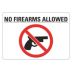 No Firearms Allowed, Pursuant To A.R.S. 4-229 Signs