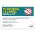 No Smoking or Vaping: No Smoking Or Vaping Within 10 Feet, Please Dispose Of Cigarette Butts Safely And Properly. Discarding Cigarettes On The Ground Is Considered Offensive Littering Under Ors 164.805 Signs