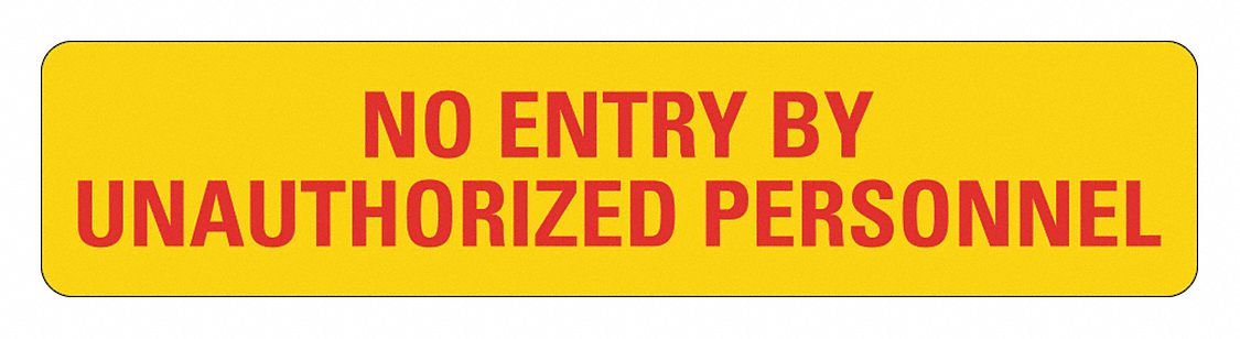Entrance Sign, 2inx9in, Non-PVCPolymer, PK5