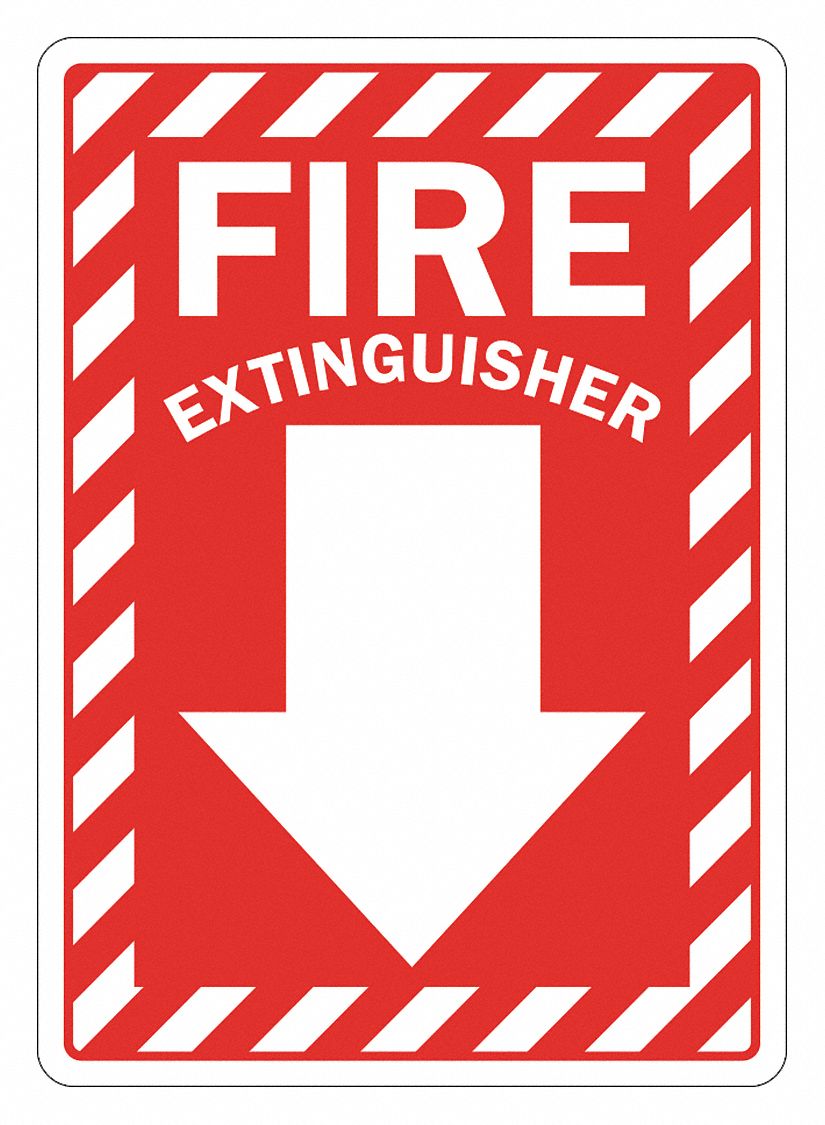 Plastic, Mounting Holes Sign Mounting, Fire Extinguisher Sign - 484k12 