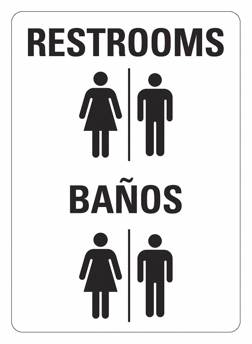 Office and Facility Sign: Plastic, Mounting Holes Sign Mounting, 14 in x 10 in Nominal Sign Size