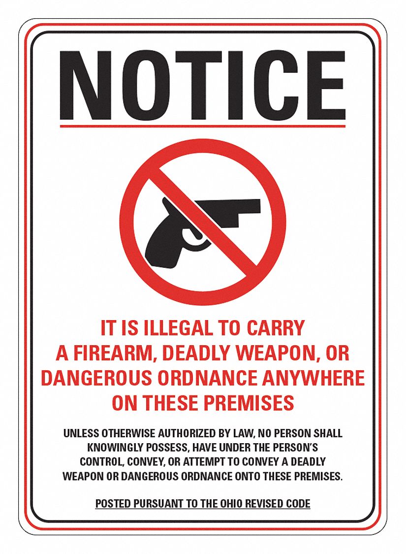 Security Sign: Plastic, Mounting Holes Sign Mounting, 14 in x 10 in Nominal Sign Size