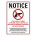 Notice: It Is Illegal To Carry A Firearm, Deadly Weapon, Or Dangerous Ordnance Anywhere On These Premises, Unless Otherwise Authorized By Law Signs