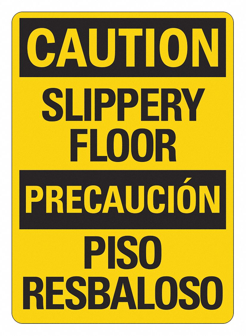 Facility Sign: Plastic, Mounting Holes Sign Mounting, 14 in x 10 in Nominal Sign Size