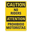 Caution/Precaucion: No Riders/Prohibido Motoristas Signs image