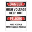 Danger/Peligro: High Voltage Keep Out/Alto Voltaje Mantengase Afuera Signs