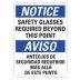 Notice/Aviso: Safety Glasses Required Beyond This Point/Anteojos De Seguridad Requeridos Mas Alla De Este Punto Signs