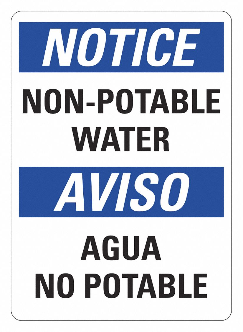 Office and Facility Sign: Plastic, Mounting Holes Sign Mounting, 14 in x 10 in Nominal Sign Size