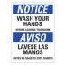 Notice/Aviso: Wash Your Hands Before Leaving This Room/Lavese Las Manos Antes De Salir De Este Cuarto Signs