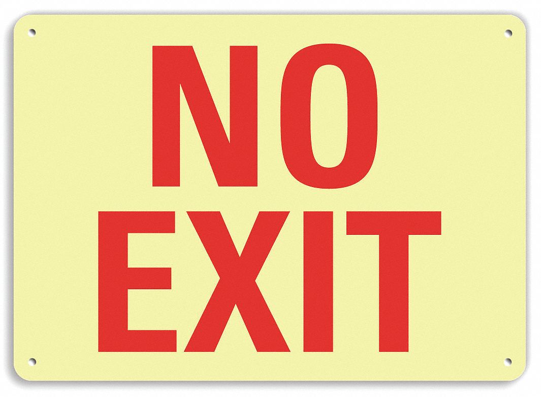 Aluminum Exit & Entrance Sign: Aluminum, Mounting Holes Sign Mounting, Not Retroreflective