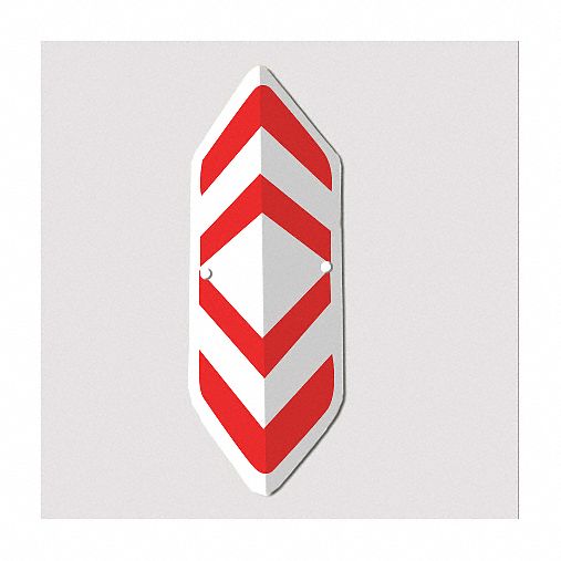 Reflective  Accident Prevention  Sign: Aluminum, Mounting Holes Sign Mounting, Engineer Grade