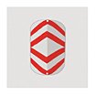 Reflective Reflector Curved, Red/White, 6X6 Signs image