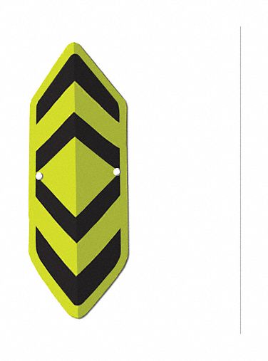 Reflective  Accident Prevention  Sign: Aluminum, Mounting Holes Sign Mounting, Engineer Grade