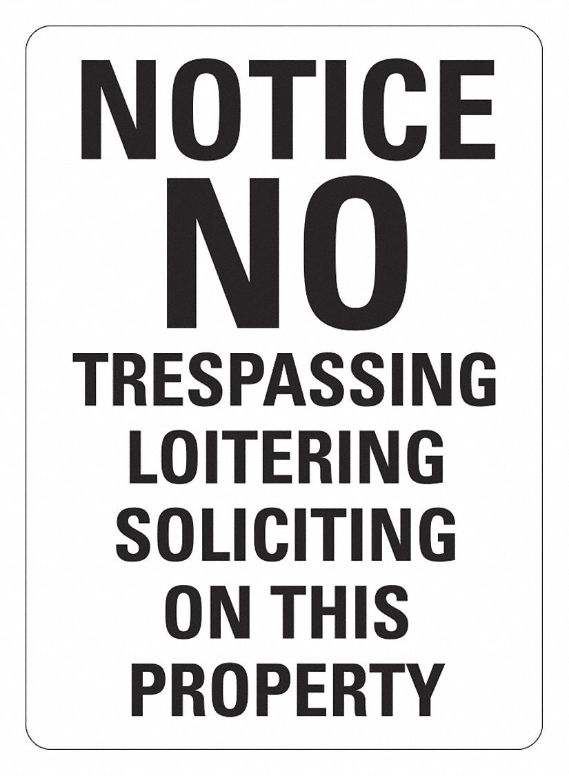 Aluminum Mounting Holes Sign Mounting Reflective No Trespassing Notice Sign 484l92 Lcu1 0159