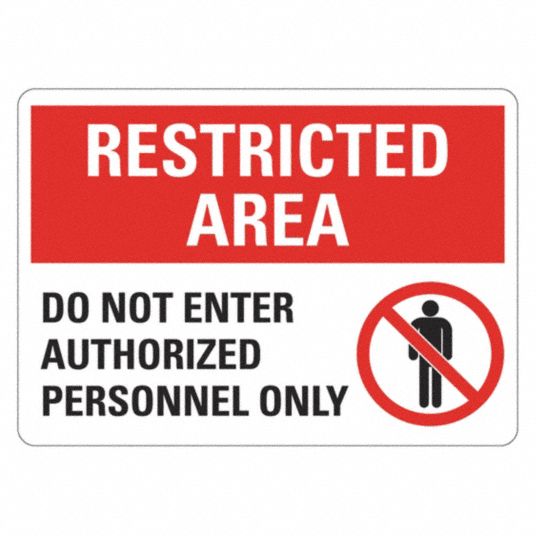 Aluminum, Mounting Holes Sign Mounting, Reflective Authorized Personnel ...