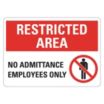 Restricted Area: No Admittance Employees Only Signs