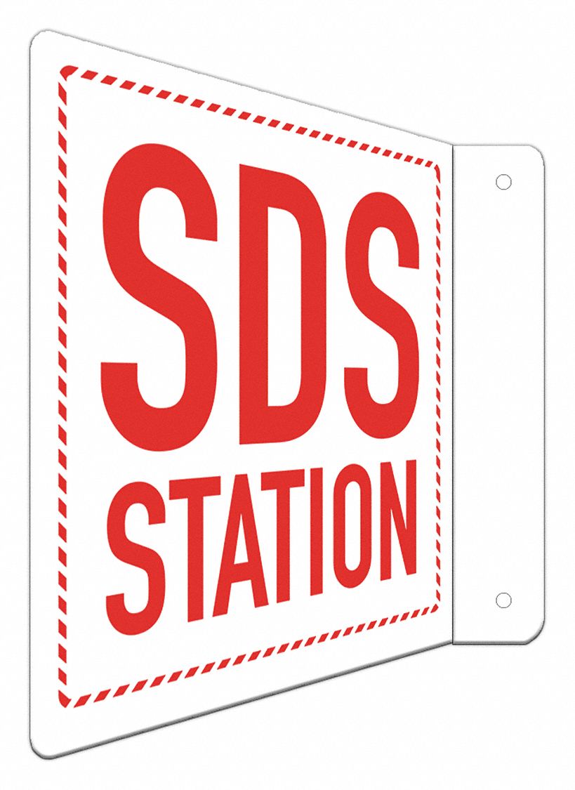Alum Sds Information Sign, 8x8in, Alum