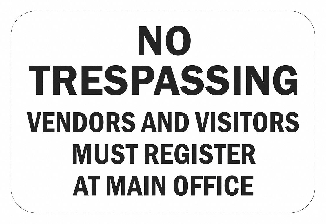Reflective  No Trespassing Sign: Aluminum, Mounting Holes Sign Mounting, Engineer Grade