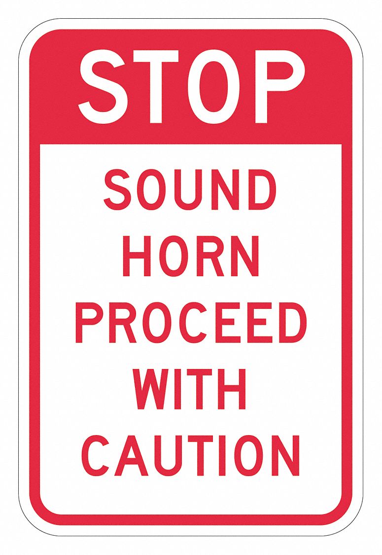 Reflective  Lift Truck Traffic Stop Sign: Aluminum, Mounting Holes Sign Mounting, 0.063 in Thick