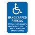 Handicapped Parking Special Plate Required Unauthorized Vehicles May Be Removed At Owner's Expense Signs (Massachusetts)