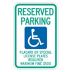 Reserved Parking Placard Or Special License Plates Required Maximum Fine $500 Signs (Hawaii)