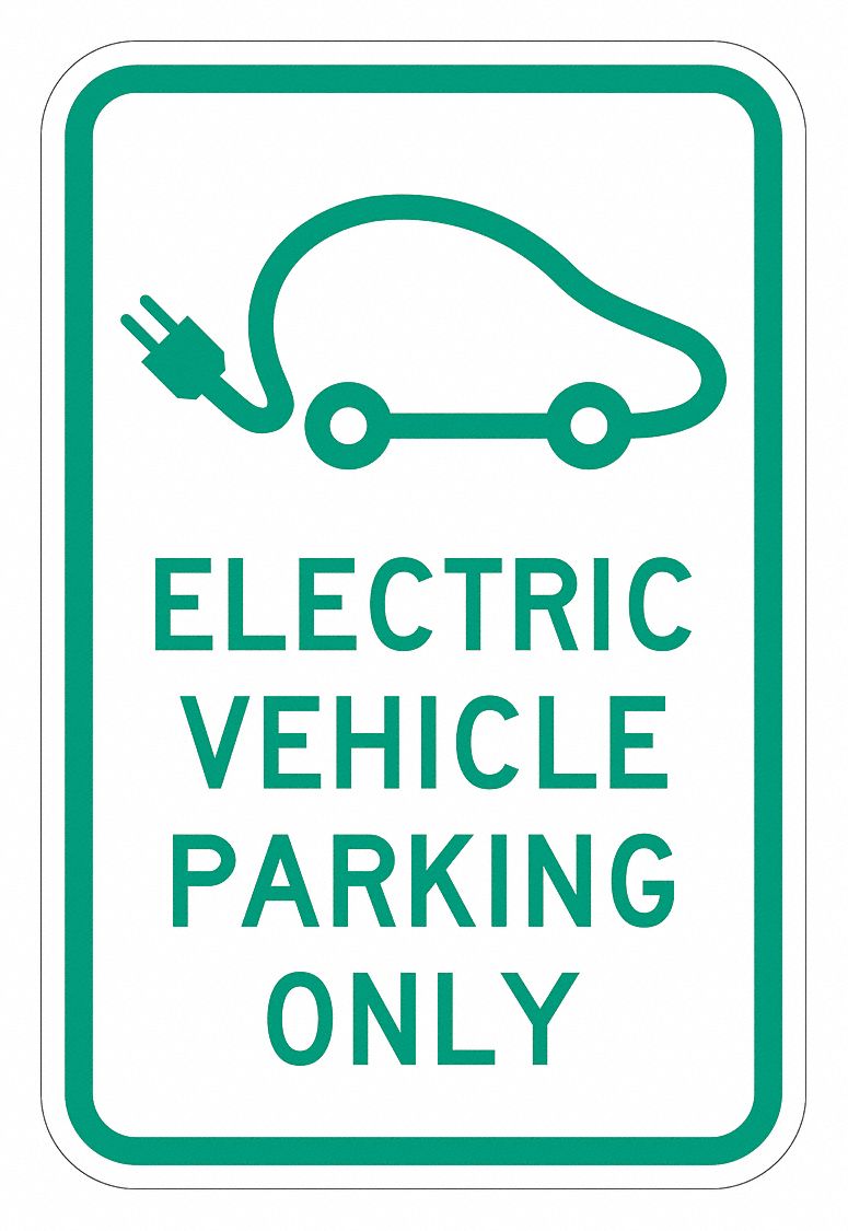 LYLE Electric Vehicle Parking Sign, Sign Legend High Efficiency Vehicle