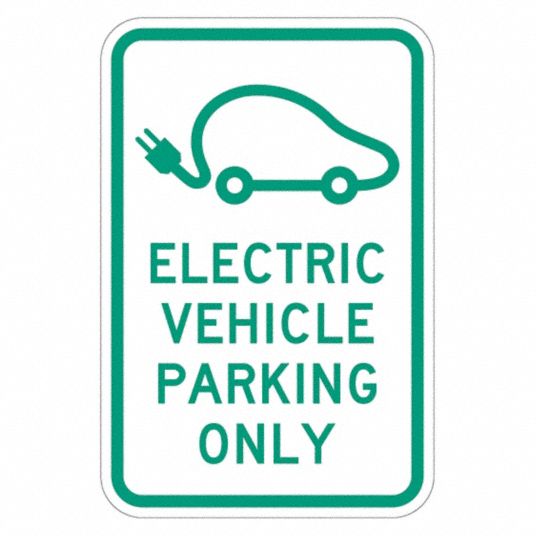 LYLE Electric Vehicle Parking Sign, Sign Legend High Efficiency Vehicle ...