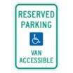 Reserved Parking Van Accessible Signs