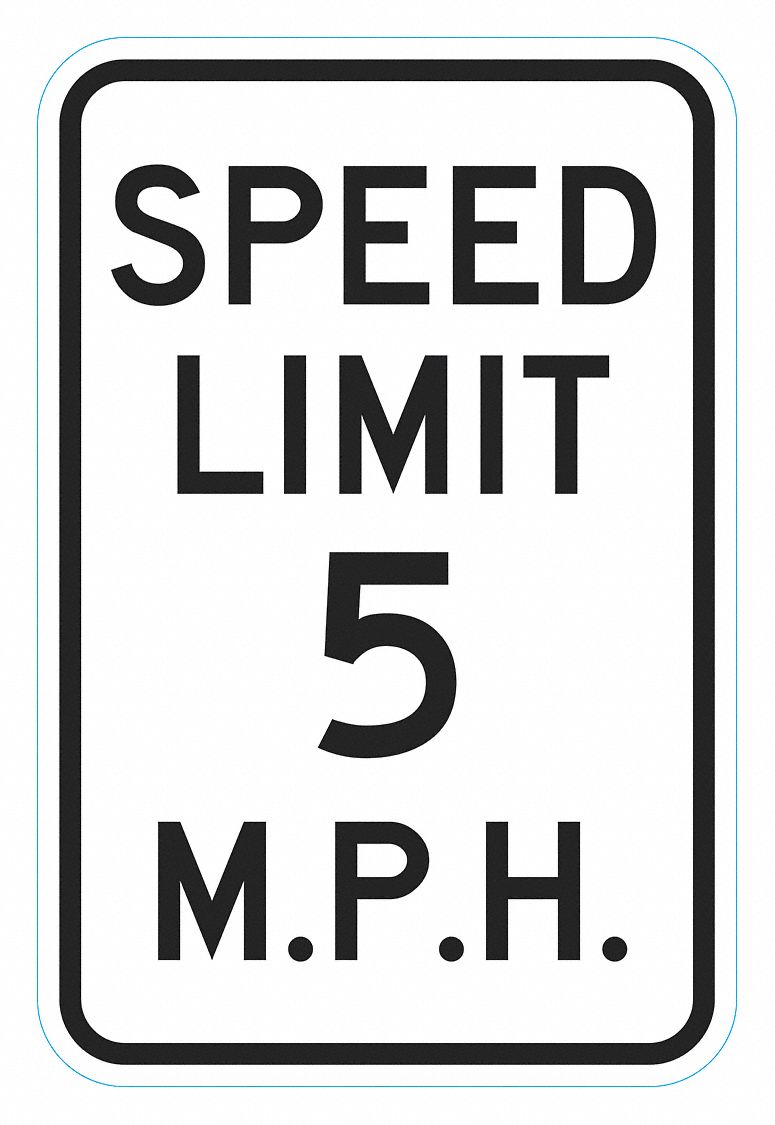 Traffic Sign: 18 in x 12 in Nominal Sign Size, Aluminum, 0.063 in Thick, High Intensity Prismatic